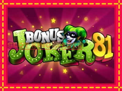 Bonus Joker 81 tasuta mänguautomaat