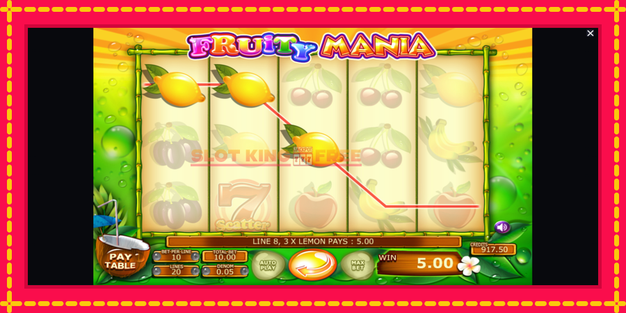 Fruity Mania - automaatne põnevate proovitükkidega