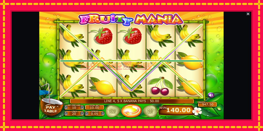 Fruity Mania - automaatne põnevate proovitükkidega