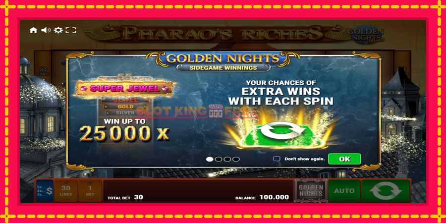 Pharaos Riches Golden Nights - automaatne põnevate proovitükkidega