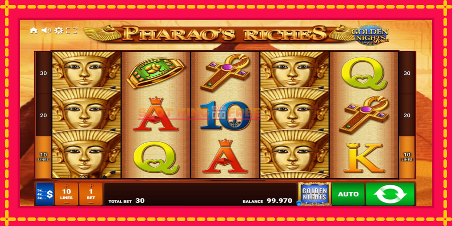 Pharaos Riches Golden Nights - automaatne põnevate proovitükkidega