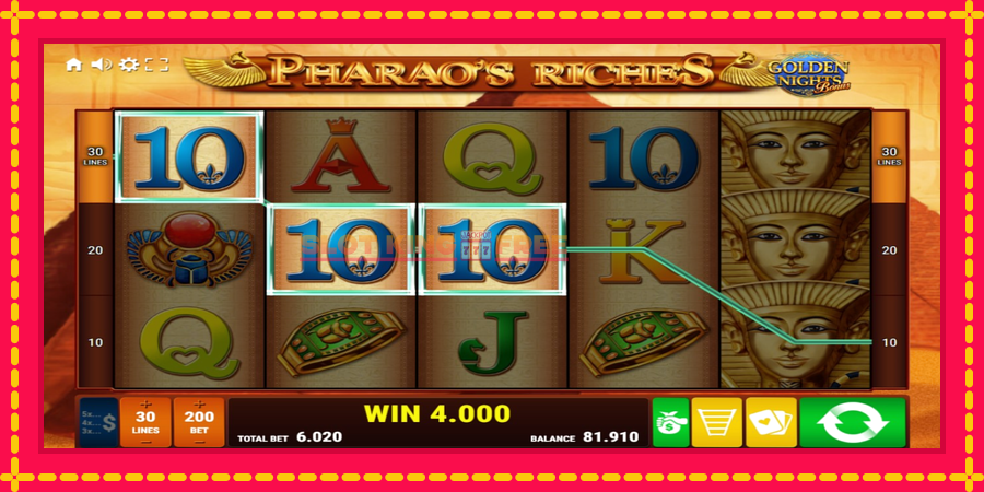 Pharaos Riches Golden Nights - automaatne põnevate proovitükkidega