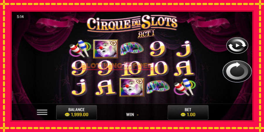 Cirque du Slots - automaatne põnevate proovitükkidega