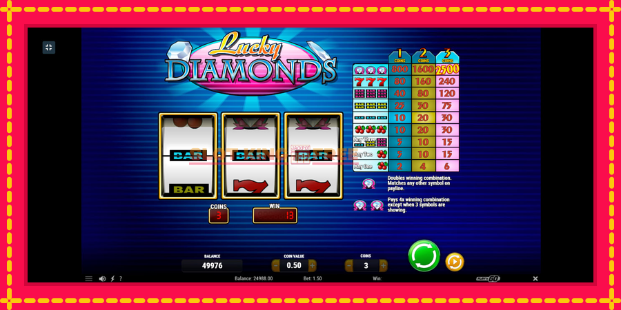 Lucky Diamonds - automaatne põnevate proovitükkidega