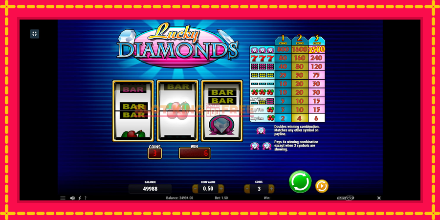 Lucky Diamonds - automaatne põnevate proovitükkidega