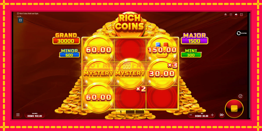 Rich Coins Hold and Spin - automaatne põnevate proovitükkidega