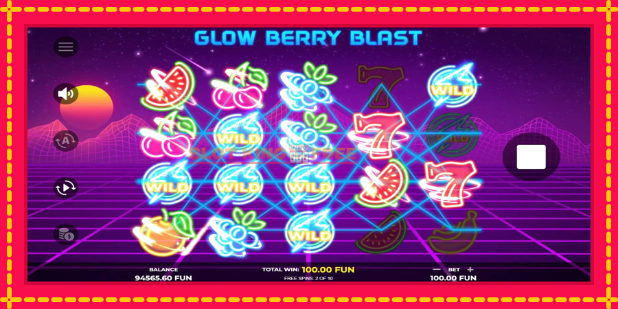 Glow Berry Blast - automaatne põnevate proovitükkidega