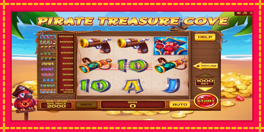 Pirate Treasure Cove 3x3 - automaatne põnevate proovitükkidega