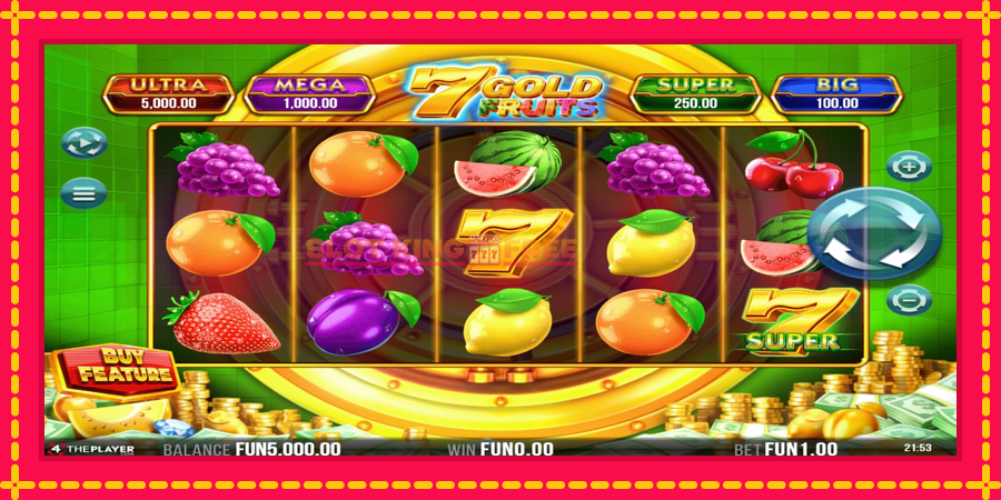 7 Gold Fruits - automaatne põnevate proovitükkidega