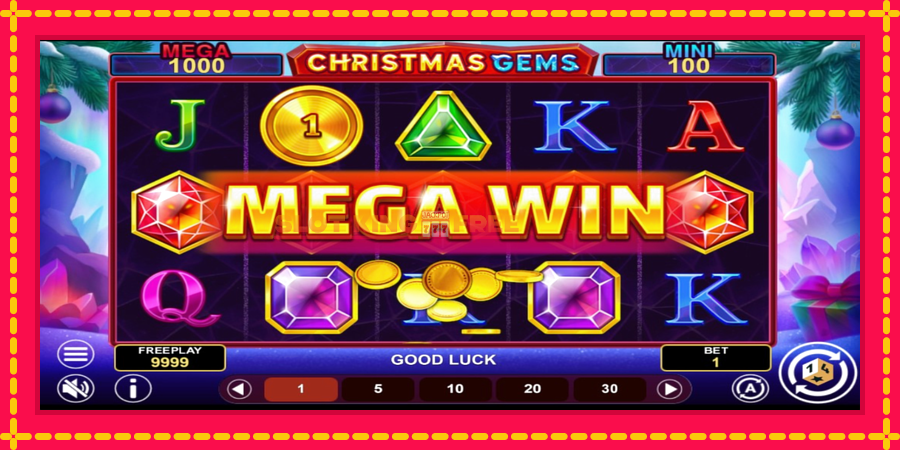 Christmas Gems Hold & Win - automaatne põnevate proovitükkidega