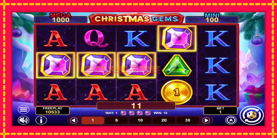 Christmas Gems Hold & Win - automaatne põnevate proovitükkidega