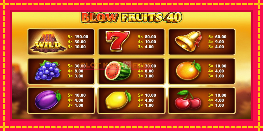 Blow Fruits 40 - automaatne põnevate proovitükkidega