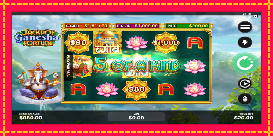 Jackpot Ganesha Fortune - automaatne põnevate proovitükkidega