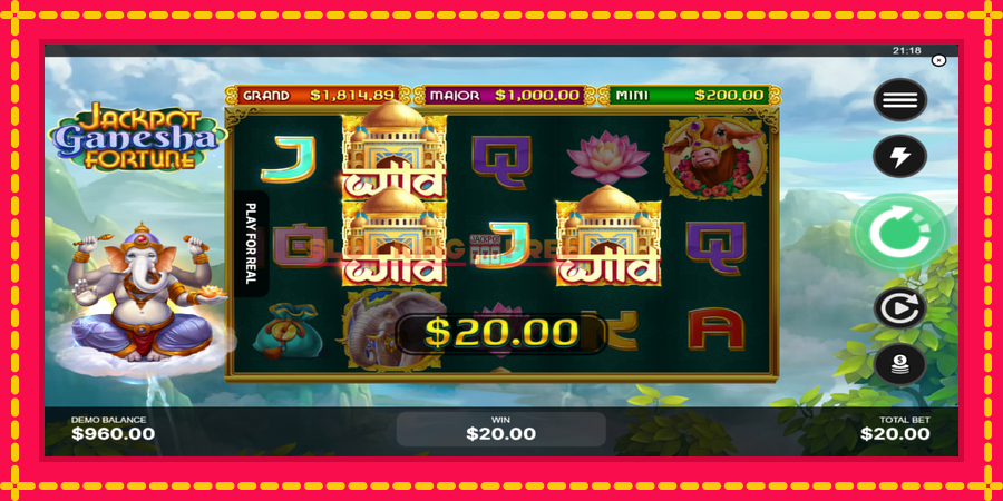 Jackpot Ganesha Fortune - automaatne põnevate proovitükkidega