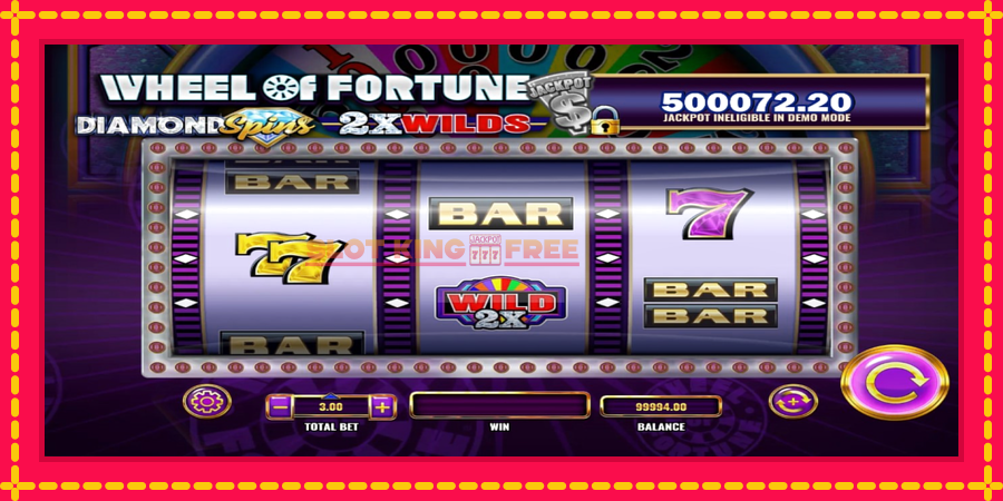 Wheel of Fortune Diamond Spins 2x Wilds - automaatne põnevate proovitükkidega