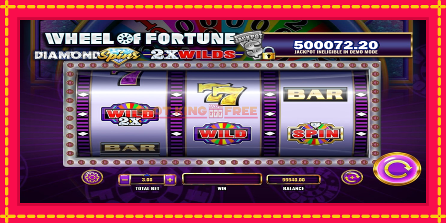 Wheel of Fortune Diamond Spins 2x Wilds - automaatne põnevate proovitükkidega