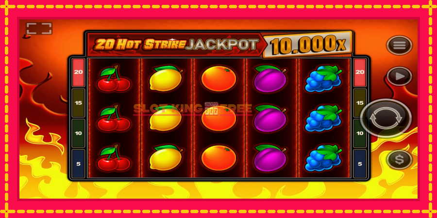 20 Hot Strike Jackpot - automaatne põnevate proovitükkidega