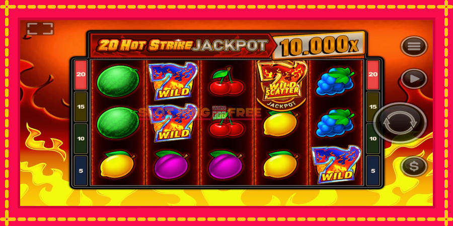 20 Hot Strike Jackpot - automaatne põnevate proovitükkidega