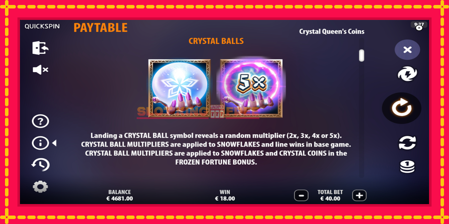 Crystal Queens Coins - automaatne põnevate proovitükkidega