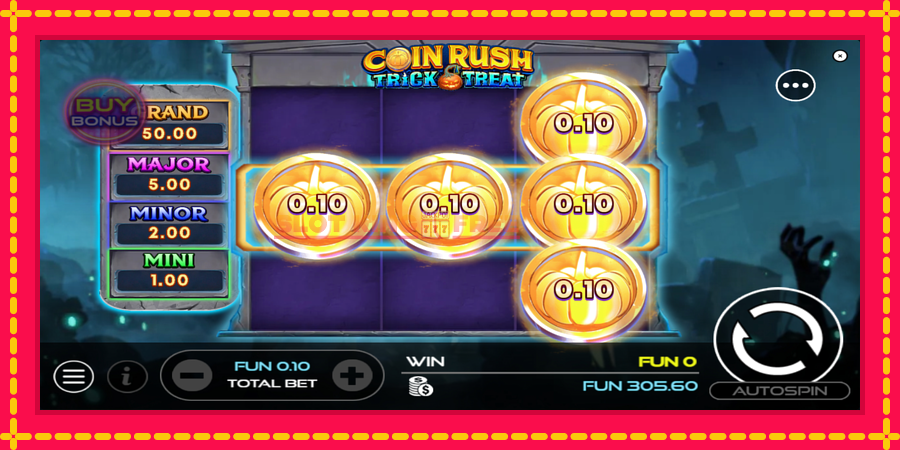 Coin Rush: Trick o Treat - automaatne põnevate proovitükkidega