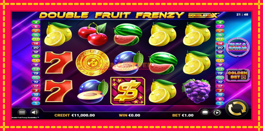 Double Fruit Frenzy DoubleMax - automaatne põnevate proovitükkidega