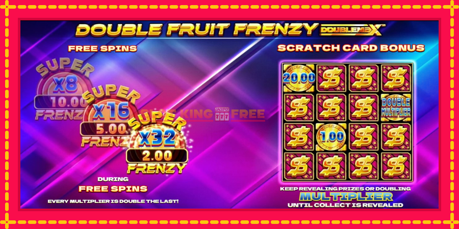 Double Fruit Frenzy DoubleMax - automaatne põnevate proovitükkidega