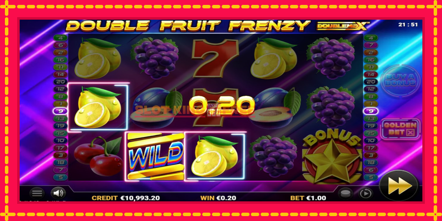 Double Fruit Frenzy DoubleMax - automaatne põnevate proovitükkidega