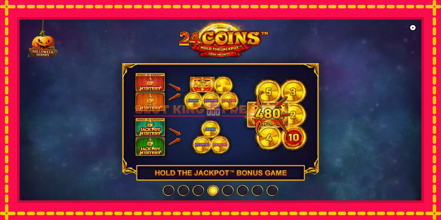 24 Coins Halloween Jackpots - automaatne põnevate proovitükkidega