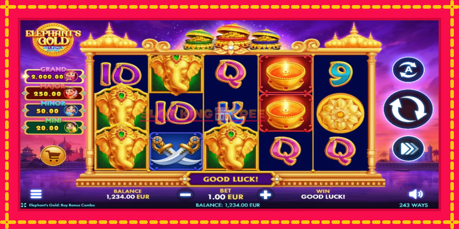 Elephants Gold Buy Bonus Combo - automaatne põnevate proovitükkidega