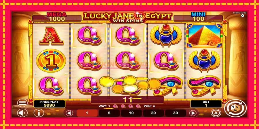 Lucky Jane in Egypt Win Spins - automaatne põnevate proovitükkidega