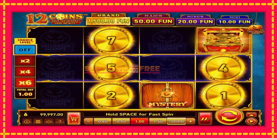 12 Coins Grand Gold Edition Halloween Jackpots - automaatne põnevate proovitükkidega