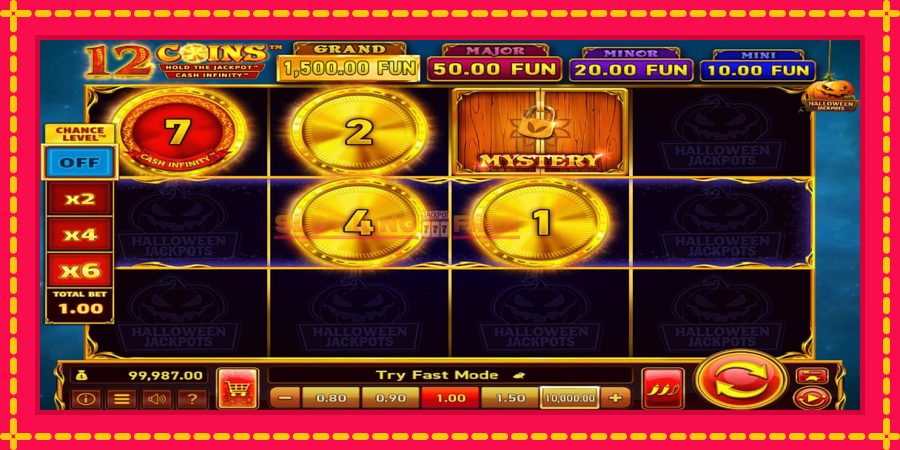 12 Coins Grand Gold Edition Halloween Jackpots - automaatne põnevate proovitükkidega