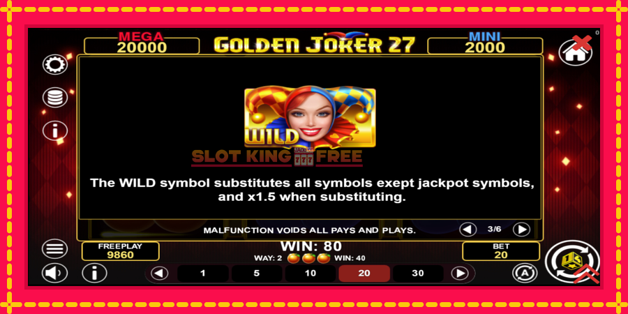 Golden Joker 27 Hold & Win - automaatne põnevate proovitükkidega