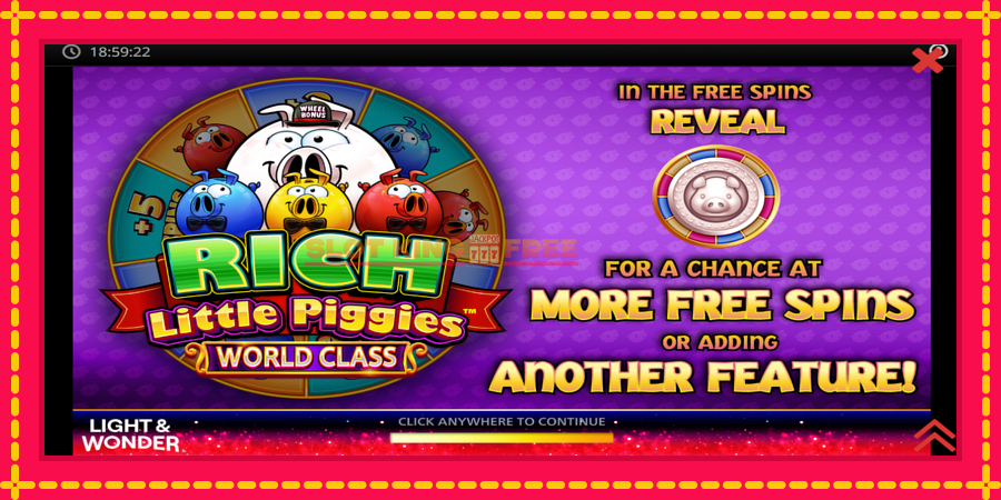 Rich Little Piggies World Class - automaatne põnevate proovitükkidega