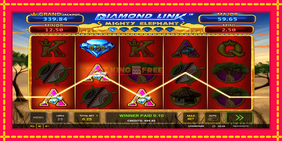 Diamond Link: Mighty Elephant - automaatne põnevate proovitükkidega