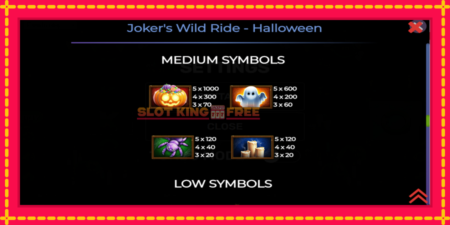 Jokers Wild Ride Halloween - automaatne põnevate proovitükkidega