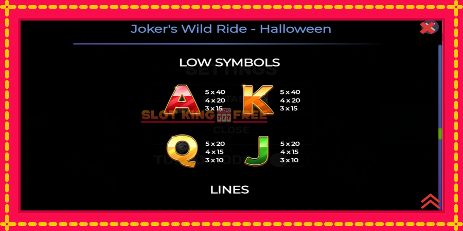 Jokers Wild Ride Halloween - automaatne põnevate proovitükkidega