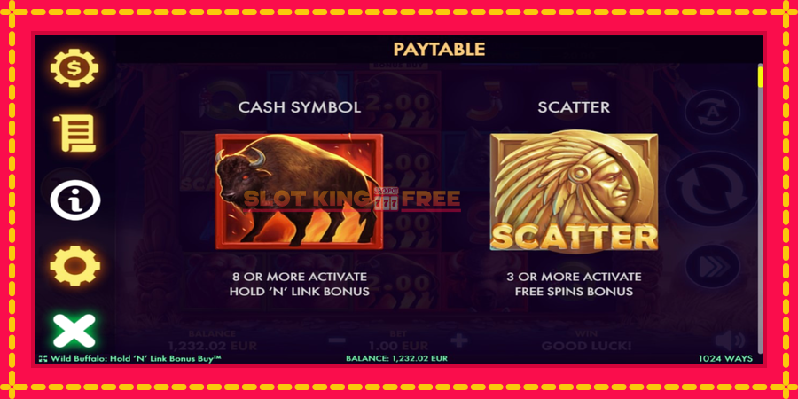 Wild Buffalo Hold N Link Bonus Buy - automaatne põnevate proovitükkidega