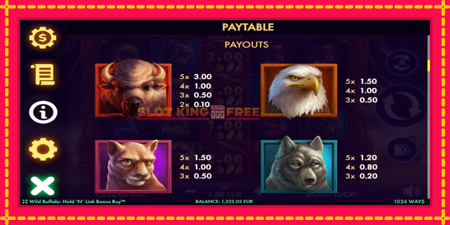 Wild Buffalo Hold N Link Bonus Buy - automaatne põnevate proovitükkidega