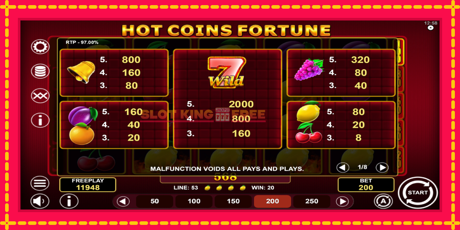 Hot Coins Fortune - automaatne põnevate proovitükkidega