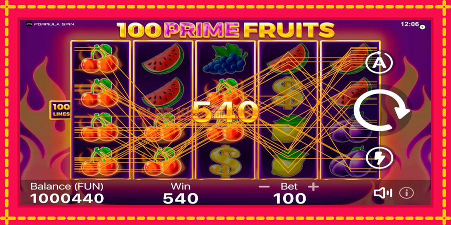 100 Prime Fruits - automaatne põnevate proovitükkidega