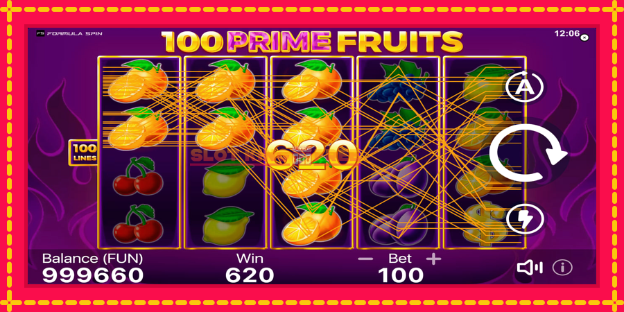 100 Prime Fruits - automaatne põnevate proovitükkidega