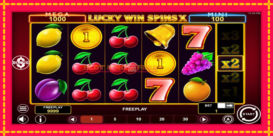 Lucky Win Spins X - automaatne põnevate proovitükkidega