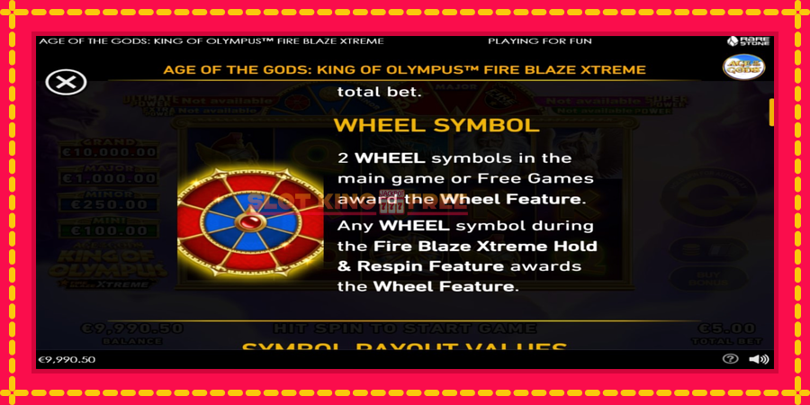 Age of the Gods: King of Olympus Fire Blaze Xtreme - automaatne põnevate proovitükkidega