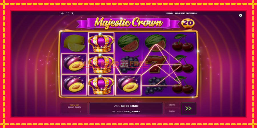 Majestic Crown 20 - automaatne põnevate proovitükkidega