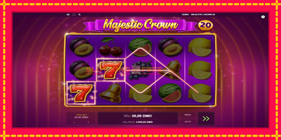 Majestic Crown 20 - automaatne põnevate proovitükkidega