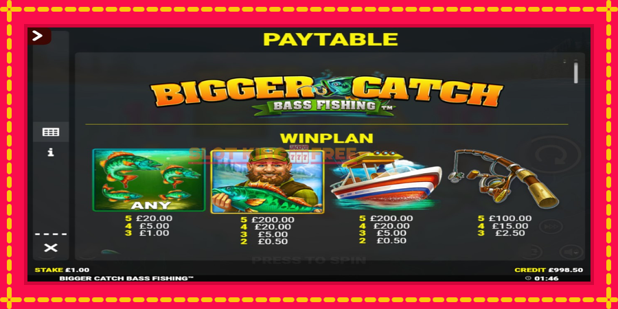 Bigger Catch Bass Fishing Rapid Fire Jackpots - automaatne põnevate proovitükkidega