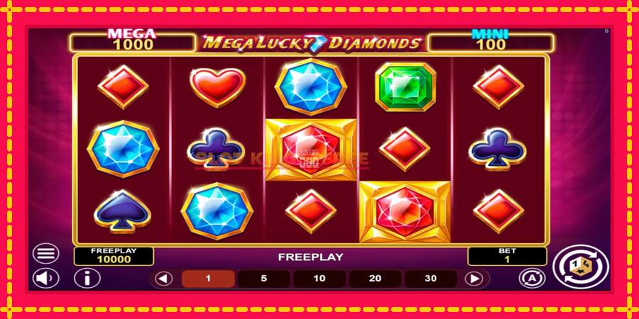 Mega Lucky Diamonds Hold & Win - automaatne põnevate proovitükkidega