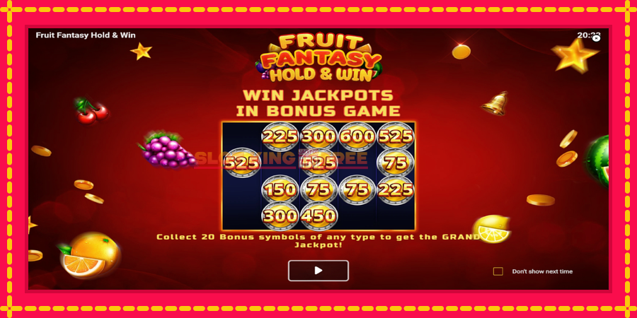 Fruit Fantasy Hold & Win - automaatne põnevate proovitükkidega