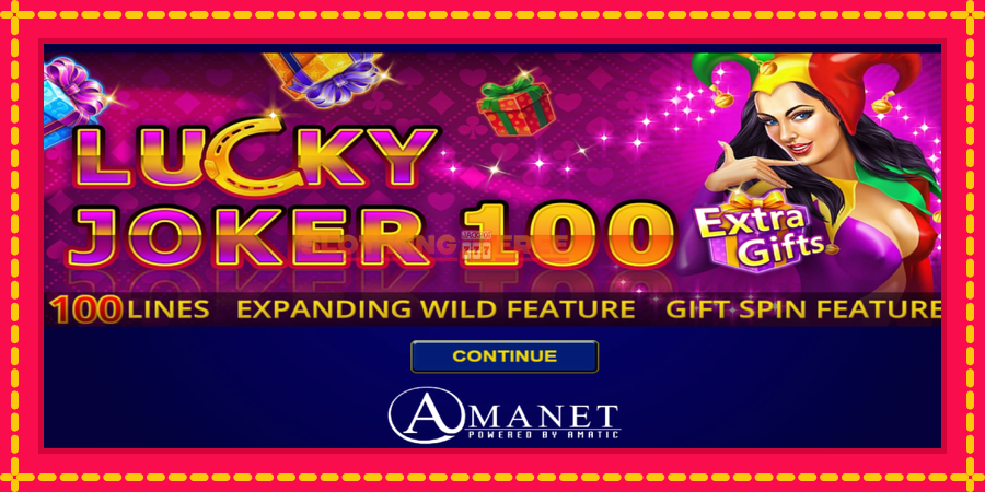 Lucky Joker 100 Extra Gifts - automaatne põnevate proovitükkidega